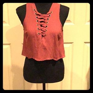 Front tie Fitted Crop Top